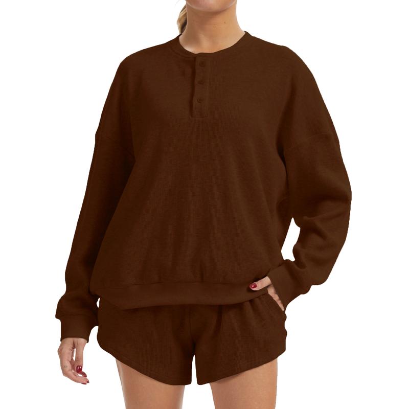 CozyEra™ Oversized Waffle Knit Lounge Set