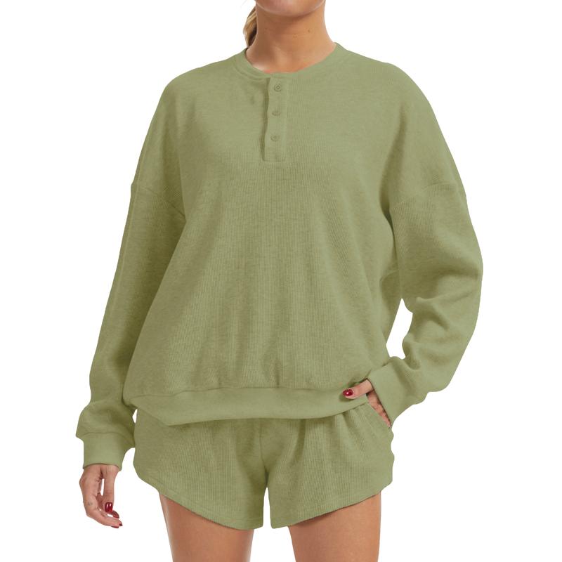 CozyEra™ Oversized Waffle Knit Lounge Set